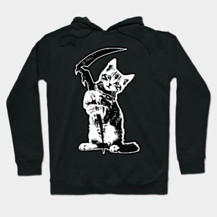 Super Cute Grim Reapurr Kitty, Death Cat, Funny Reaper Hoodie